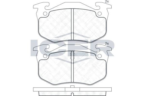 ICER Brake pad set Article number: 180649 cheaply