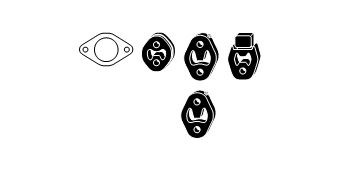 HJS Exhaust mounting kit Article number: 82 35 8195 cheaply