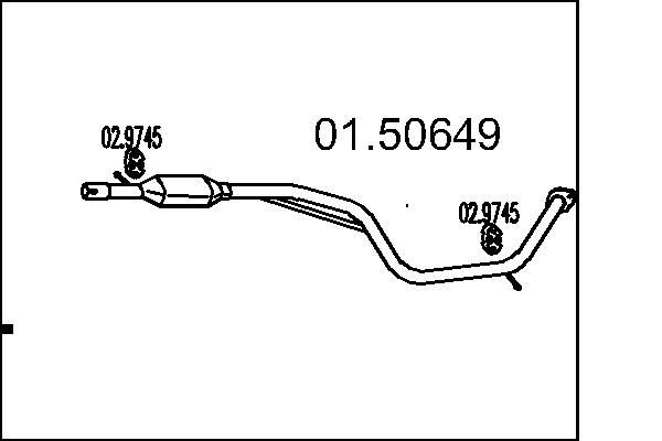 MTS Middle silencer Article number: 01.50649 cheaply