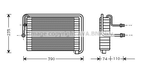 PRASCO Air conditioning evaporator Article number: FTV021 cheaply
