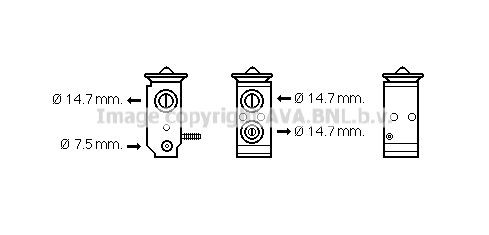 PRASCO AC expansion valve Article number: KA1195 cheaply