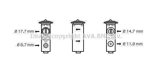 PRASCO AC expansion valve Article number: OL1375 cheaply