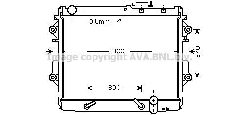 PRASCO Engine radiator Article number: TO2490 cheaply