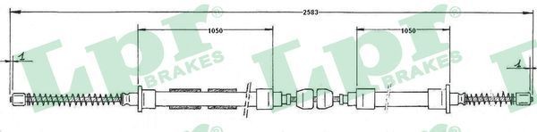 LPR Hand brake cable Article number: C0605B cheaply