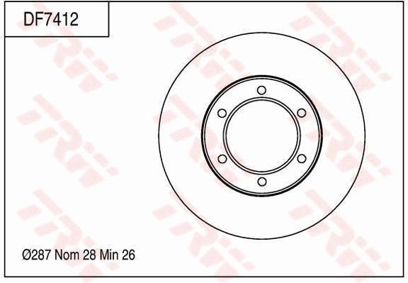 TRW Brake disc Article number: DF7412 cheaply