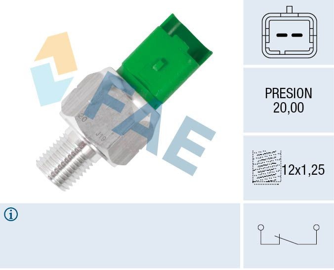 FAE Oil Pressure Switch, power steering Article number: 18502 cheaply