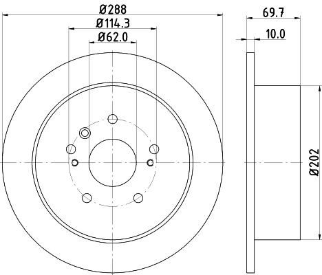 MINTEX Brake disc Article number: MDC1857 cheaply