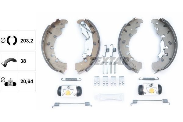 TEXTAR Kit freno, Freno a tamburo Numero articolo: 83065300 poco costoso