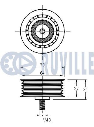 RUVILLE Pulley Set, timing belt Article number: 5703350 cheaply