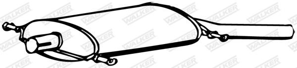 WALKER Rear silencer Article number: 17014 cheaply