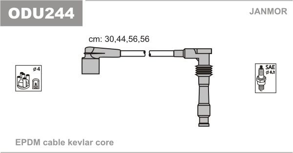 JANMOR Ignition Cable Kit Article number: ODU244 cheaply
