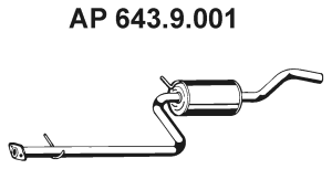 EBERSPÄCHER Middle silencer Article number: 643.9.001 cheaply