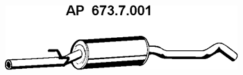 EBERSPÄCHER Middle silencer Article number: 673.7.001 cheaply