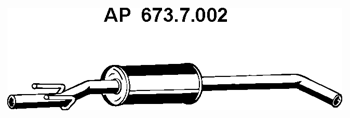 EBERSPÄCHER Middle silencer Article number: 673.7.002 cheaply