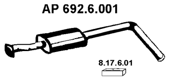 EBERSPÄCHER Middle silencer Article number: 692.6.001 cheaply