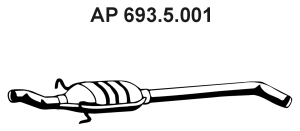 EBERSPÄCHER Middle silencer Article number: 693.5.001 cheaply
