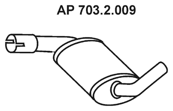 EBERSPÄCHER Middle silencer Article number: 703.2.009 cheaply