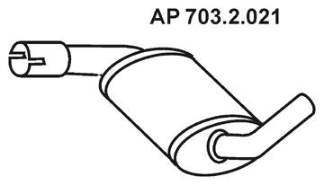 EBERSPÄCHER Middle silencer Article number: 703.2.021 cheaply
