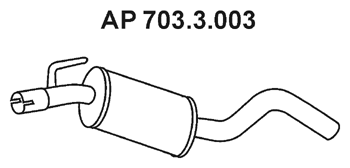 EBERSPÄCHER Middle silencer Article number: 703.3.003 cheaply