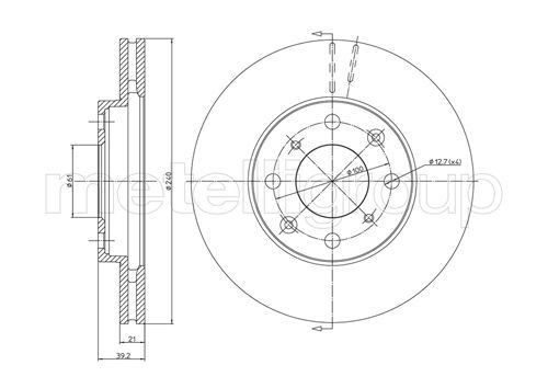 CIFAM Brake disc Article number: 800-573 cheaply
