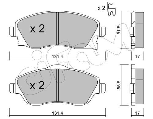 CIFAM Brake pad set Article number: 822-340-0 cheaply