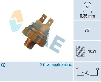 FAE 35450 Temperature Switch, coolant warning lamp POLO 1.3 50 PS Petrol 1994