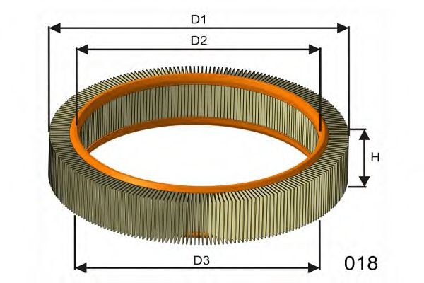 MISFAT Air filter Article number: P871 cheaply