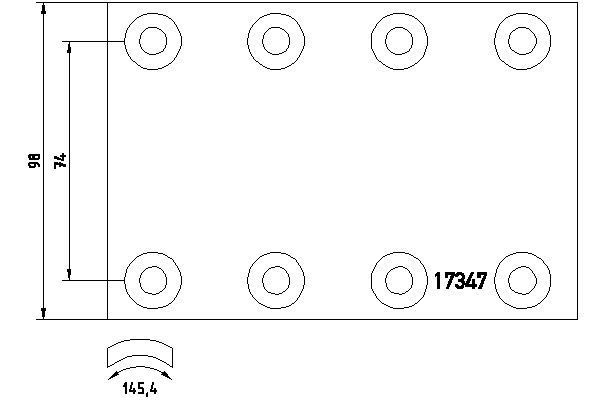 TEXTAR Brake Lining Kit, drum brake Article number: 1734703 cheaply