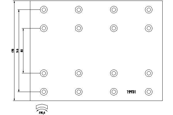 TEXTAR Brake Lining Kit, drum brake Article number: 1993106 cheaply