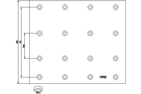 TEXTAR Brake Lining Kit, drum brake Article number: 1993204 cheaply