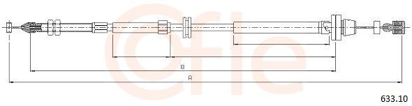 COFLE Throttle cable Article number: 633.10 cheaply