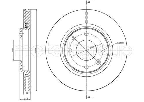 METELLI Brake disc Article number: 23-0555C cheaply
