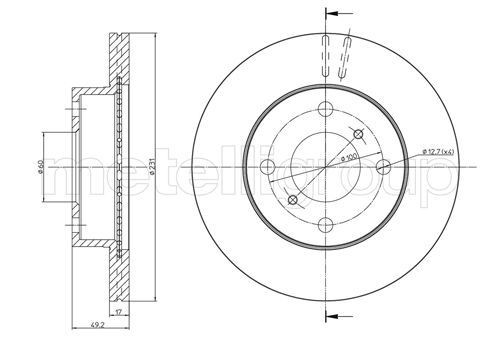 METELLI Brake disc Article number: 23-0587 cheaply