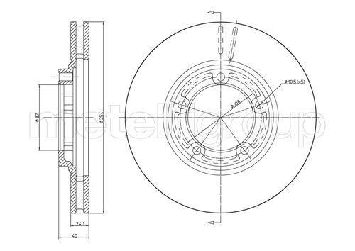 METELLI Brake disc Article number: 23-0596 cheaply