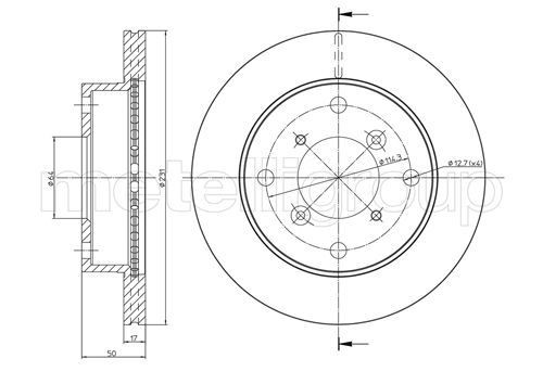 METELLI Brake disc Article number: 23-0691 cheaply