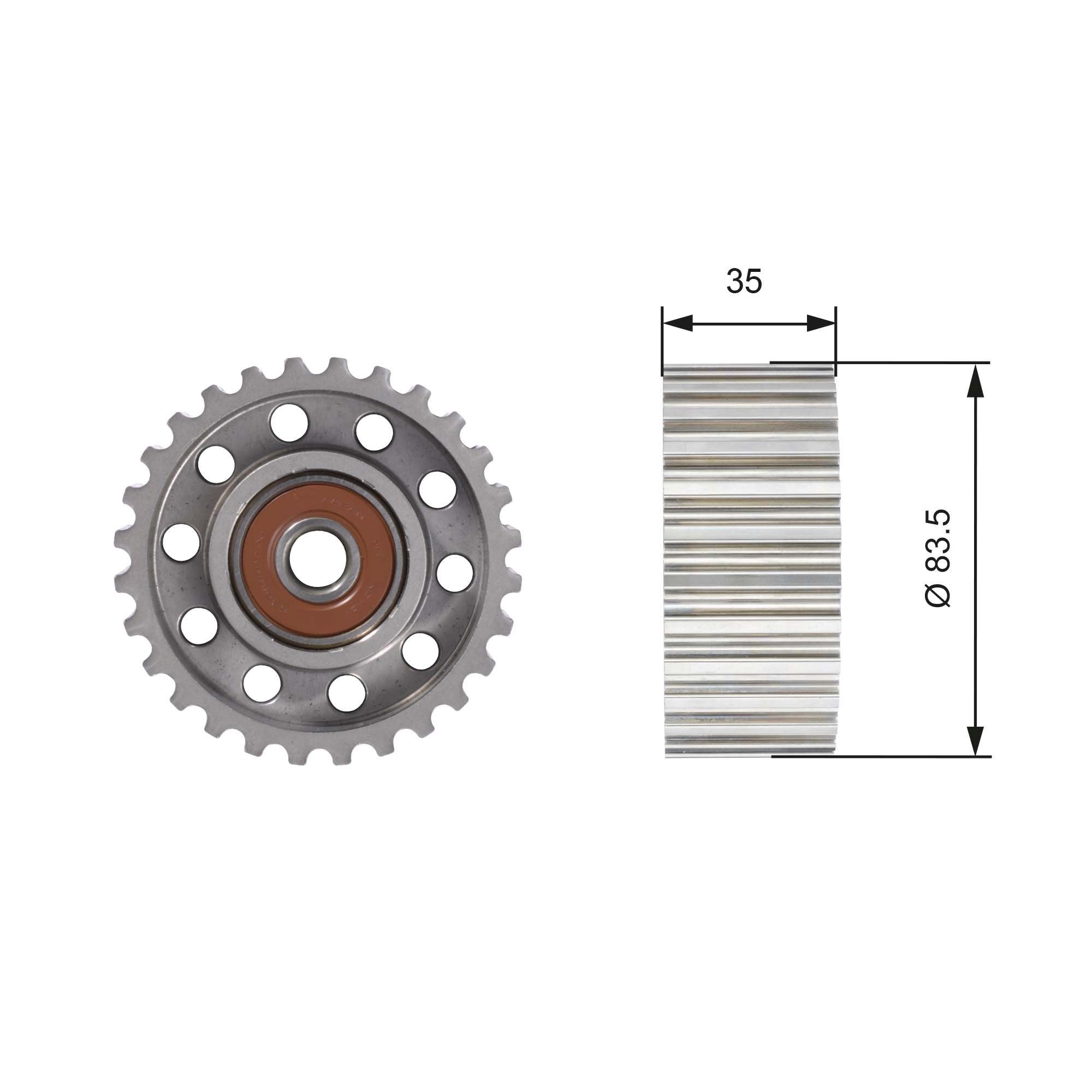 GATES Timing belt deflection pulley Article number: T42100 cheaply