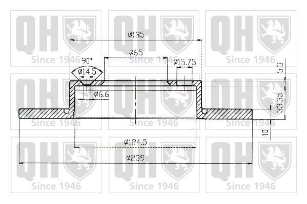 QUINTON HAZELL Brake disc Article number: BDC4957 cheaply