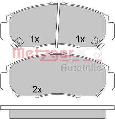 METZGER Brake pad set Article number: 1170536 cheaply