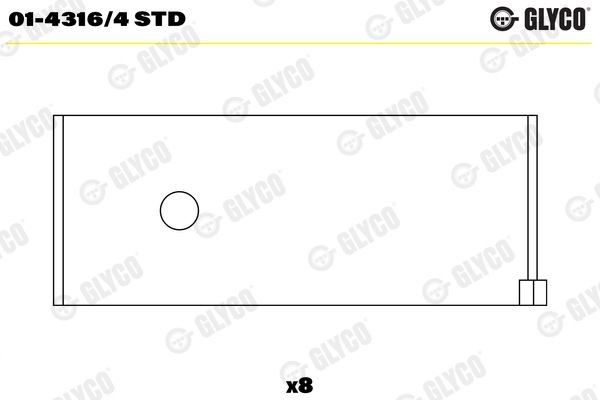 GLYCO Big End Bearings Article number: 01-4316/4 STD cheaply