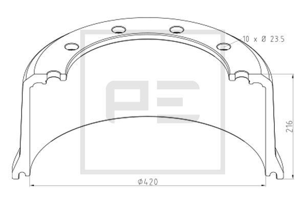 PETERS ENNEPETAL Cover, outside mirror Article number: 148.136-00A cheaply