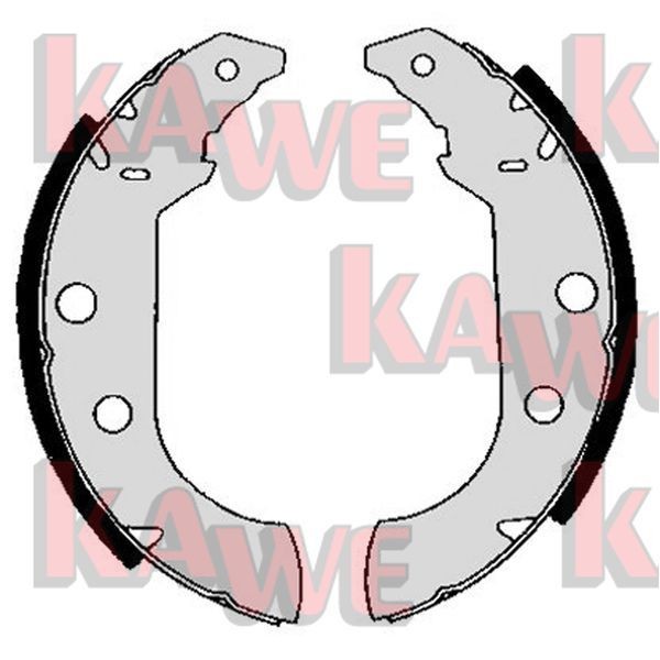KAWE Brake Shoe Set Article number: 04980 cheaply