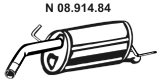 EBERSPÄCHER Rear silencer Article number: 08.914.84 cheaply