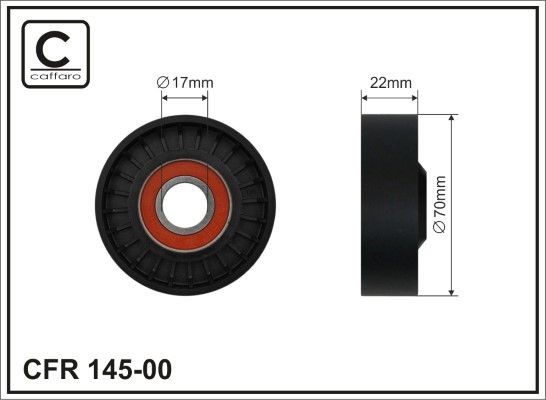 CAFFARO Tensioner pulley Article number: 145-00 cheaply
