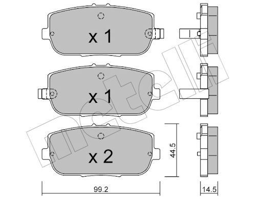METELLI Brake pad set Article number: 22-0871-0 cheaply