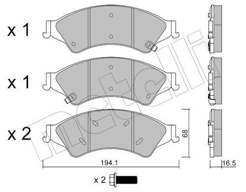 METELLI Brake pad set Article number: 22-0971-0 cheaply