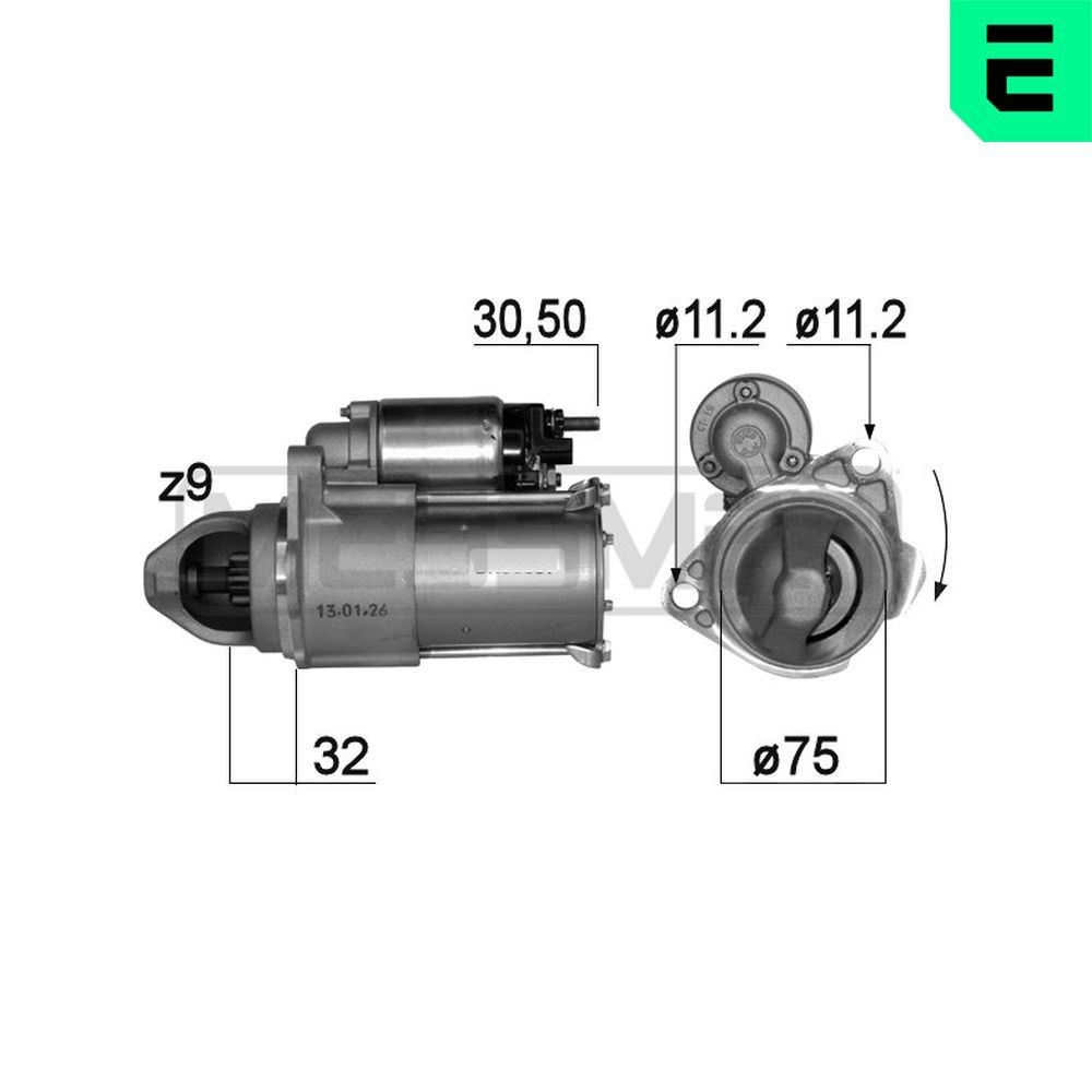 ERA Starter motor Article number: 220809 cheaply