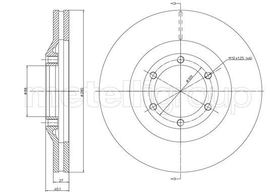 METELLI Brake disc Article number: 23-1200C cheaply