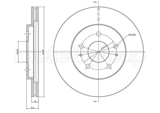 METELLI Brake disc Article number: 23-1687C cheaply