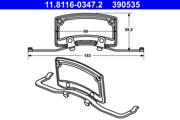 ATE Spring, brake caliper Article number: 11.8116-0347.2 cheaply
