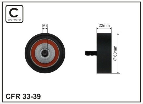 CAFFARO Deflection / Guide Pulley, v-ribbed belt Article number: 33-39 cheaply